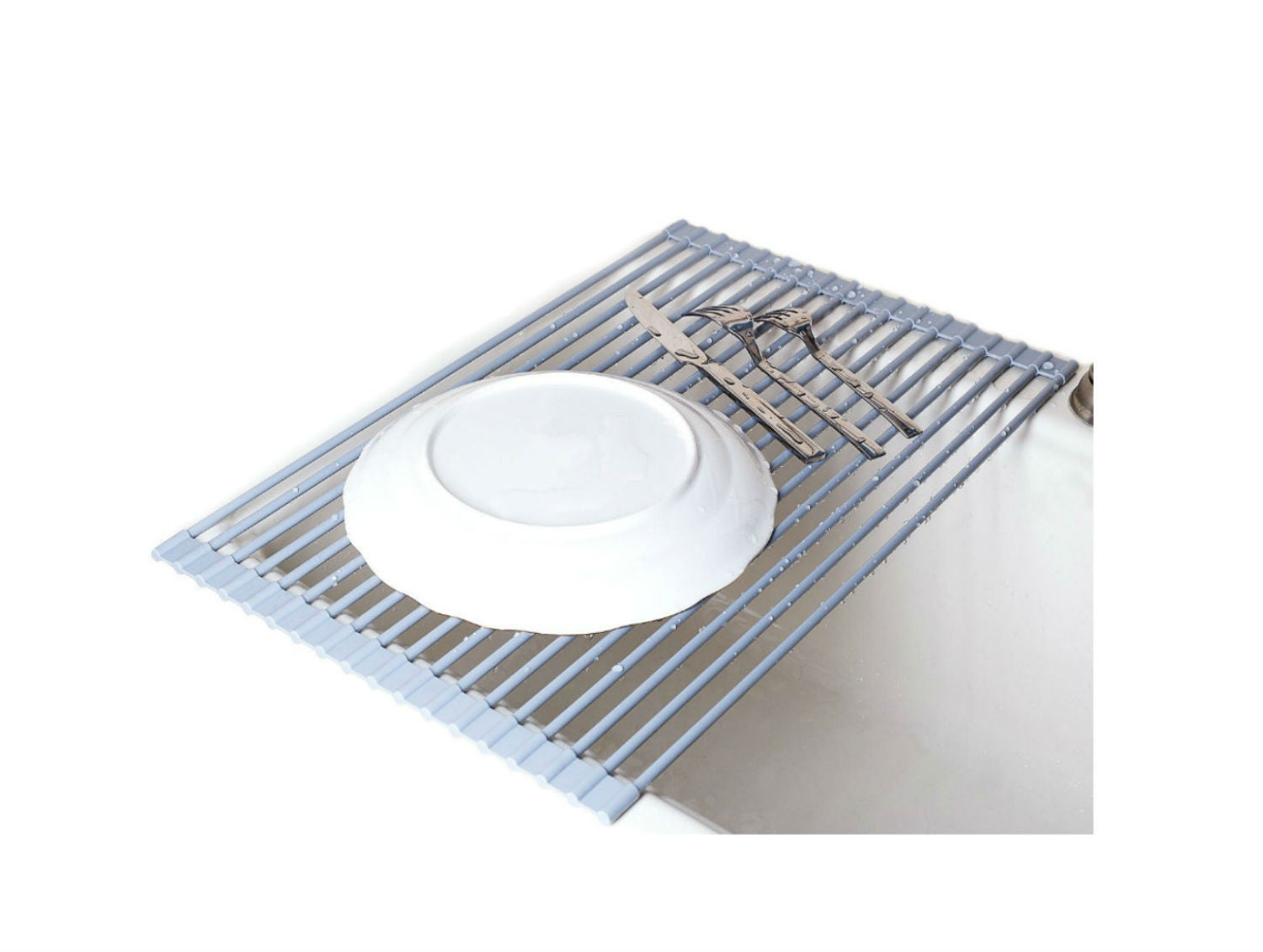 Over the Sink Roll-Up Dish Drying Rack