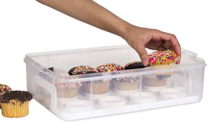 Cupcake Carrier with 2 Tier Storage