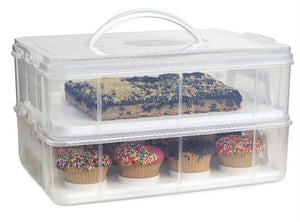 Cupcake Carrier with 2 Tier Storage